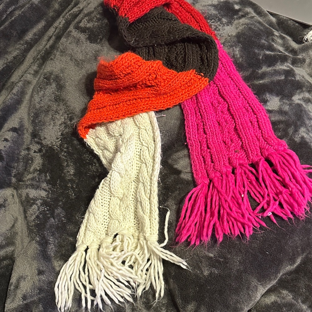 Vibrant Multicolor Knit Scarf